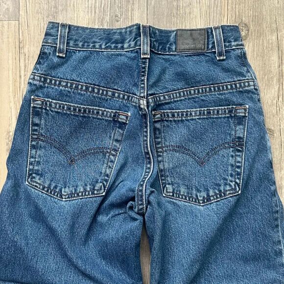 Vintage Levi's Silver Tab Baggy Fit Denim Jeans Size 10 Youth - Picture 2 of 10